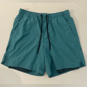 Nike Men’s Dri-FIT 7” 2-in-1 Teal Versatile Shorts - LARGE LIKE NEW